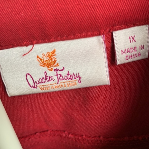 Quacker factory‎ Woman plus size denim like jacket. Worn a few times - Picture 2 of 8